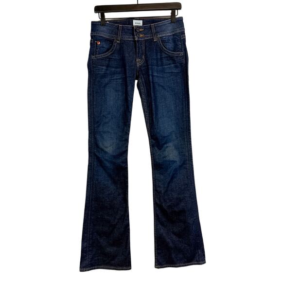 Hudson Womens Signature Low Rise Bootcut Jeans 34” Dark Wash Blue - 27 - Picture 1 of 9